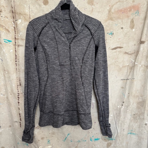 Lululemon Think Fast Pullover, Coco Pique Black - Picture 2 of 4
